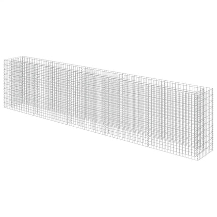 Planteringsgabion upphöjd galvaniserat stål 450x50x100 cm