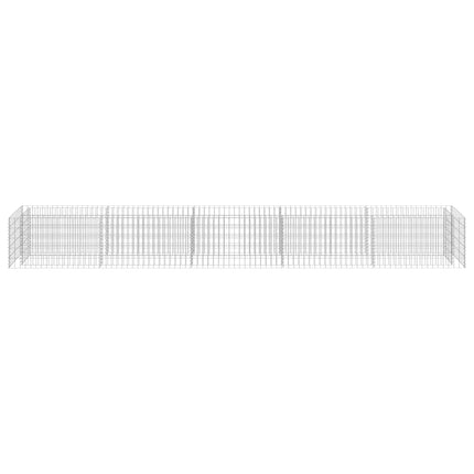 Planteringsgabion upphöjd galvaniserat stål 450x50x50 cm