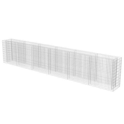 Planteringsgabion upphöjd galvaniserat stål 540x50x100 cm