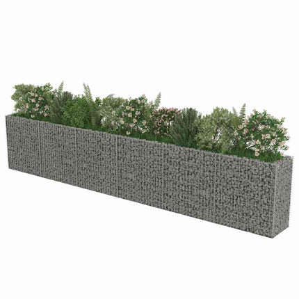 Planteringsgabion upphöjd galvaniserat stål 540x50x100 cm
