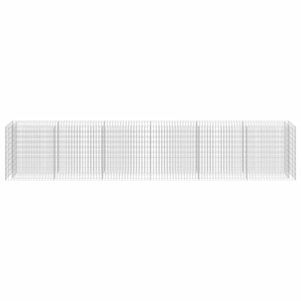 Planteringsgabion upphöjd galvaniserat stål 540x50x100 cm