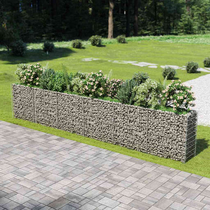 Planteringsgabion upphöjd galvaniserat stål 540x50x100 cm
