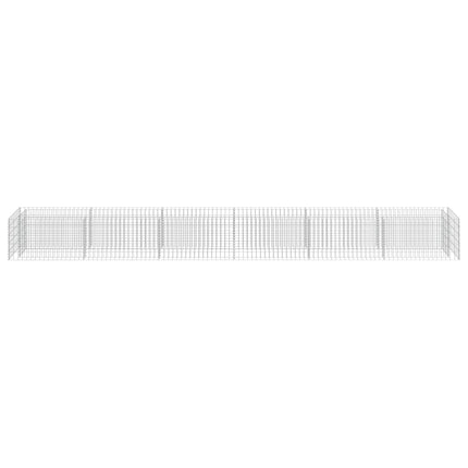 Planteringsgabion upphöjd galvaniserat stål 540x50x50 cm