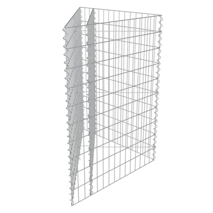 Planteringsgabion upphöjd galvaniserat stål 75x75x100 cm