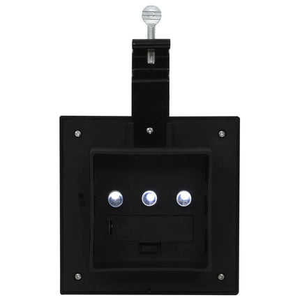 Sollampa LED set 6 st fyrkantig 12 cm svart