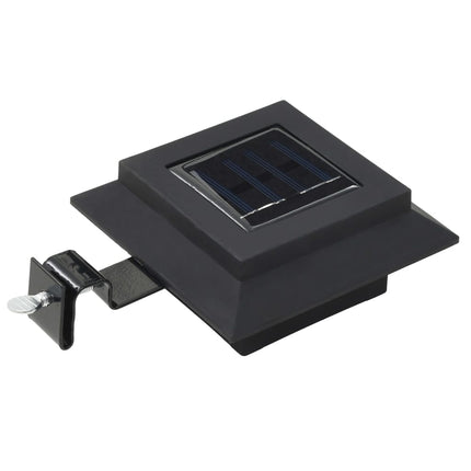 Sollampa LED set 6 st fyrkantig 12 cm svart