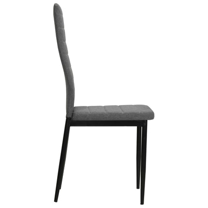 Matstolar 6 st ljusgrå tyg