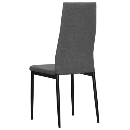 Matstolar 6 st ljusgrå tyg