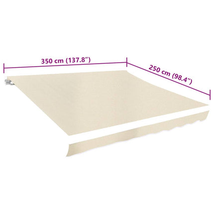 Markisduk gräddvit 3,5x2,5 m