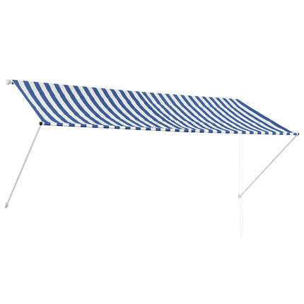 Markis 300x150 cm blå och vit