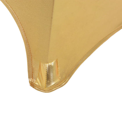 Bordsöverdrag 2 st stretch guld 80 cm