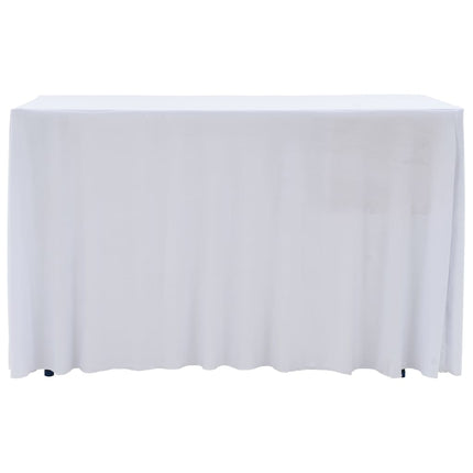 Bordsöverdrag 2 st stretch golvlångt vit 243x76x74 cm
