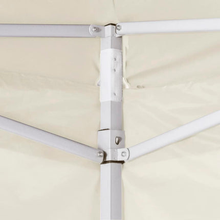 Hopfällbart tält med 2 väggar 291x291x315 cm gräddvit