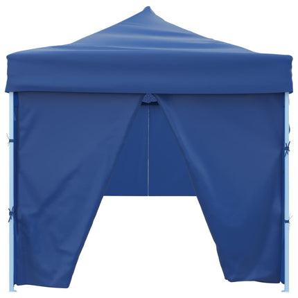 Pop-Up hopfällbart partytält med 8 sidoväggar blå 870x291x315 cm