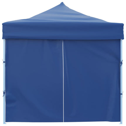 Pop-Up hopfällbart partytält med 8 sidoväggar blå 870x291x315 cm
