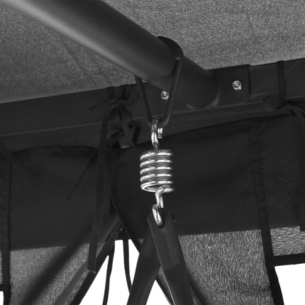 Hammock med tak antracit 220x160x240 cm stål