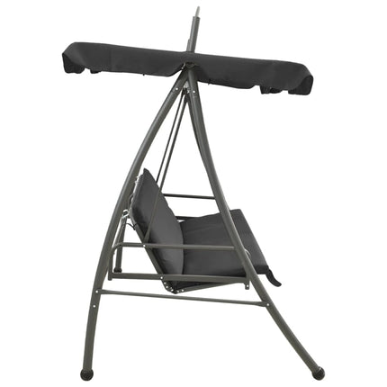 Hammock med tak antracit 198x120x205 cm stål