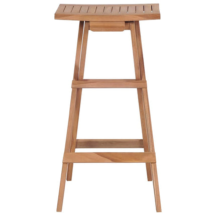 Hopfällbara barstolar 4 st massiv teak