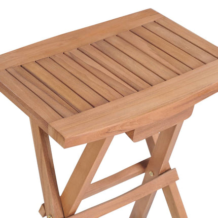 Hopfällbara barstolar 4 st massiv teak
