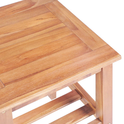 Soffbord 40x40x50 cm fyrkantigt massiv teak