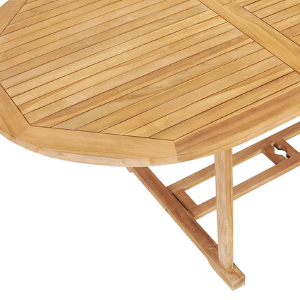 Matgrupp för trädgården 7 delar 150-200x100x75 cm teakträ