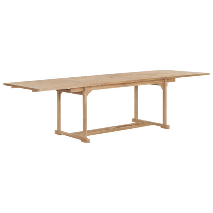 Matgrupp för trädgården 9 delar 180-280x100x75 cm teakträ