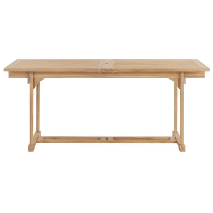 Matgrupp för trädgården 9 delar 180-280x100x75 cm teakträ