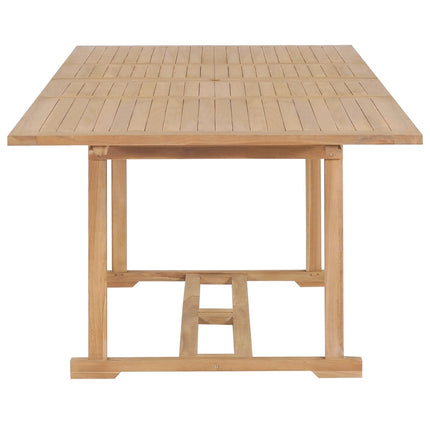 Matgrupp för trädgården 9 delar 180-280x100x75 cm teakträ
