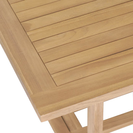 Matgrupp för trädgården 9 delar 180-280x100x75 cm teakträ