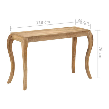 Konsolbord massivt mangoträ 118x38x76 cm