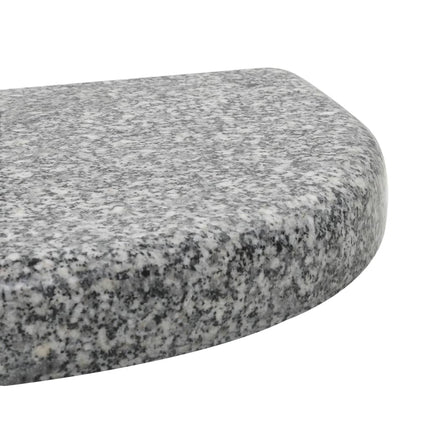 Parasollfot granit 10 kg halvrund grå