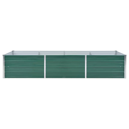 Odlingslåda upphöjd galvaniserat stål 240x80x45 cm grön