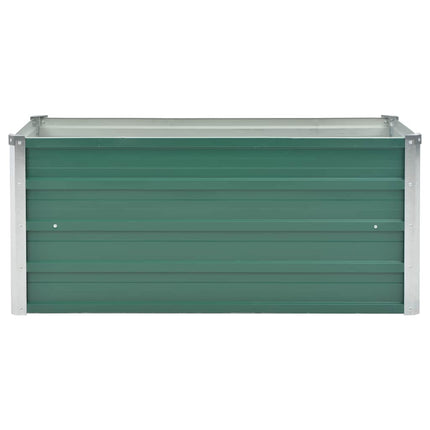 Odlingslåda upphöjd galvaniserat stål 100x40x45 cm grön