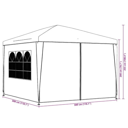 Partytält 3x3 m vit