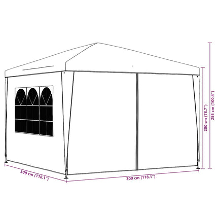 Partytält 3x3 m antracit