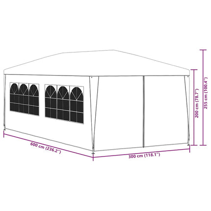 Partytält 3x6 m grön