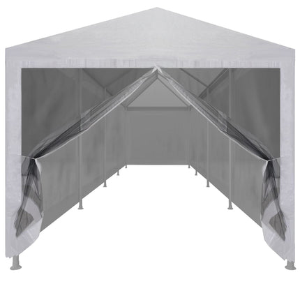 Partytält med 10 sidoväggar i nät 12x3 m