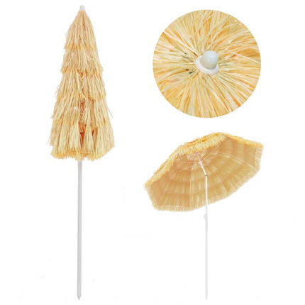 Strandparasoll naturlig 180 cm Hawaii-stil