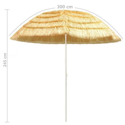 Strandparasoll naturlig 300 cm Hawaii-stil