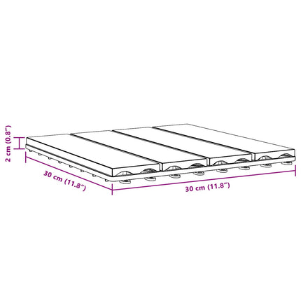 Terrassplattor 3D-design 11 pcs Grå 30 x 30 cm WPC