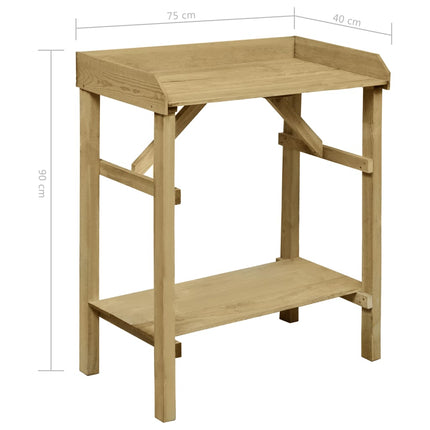 Planteringsbord impregnerad furu 75x40x90 cm