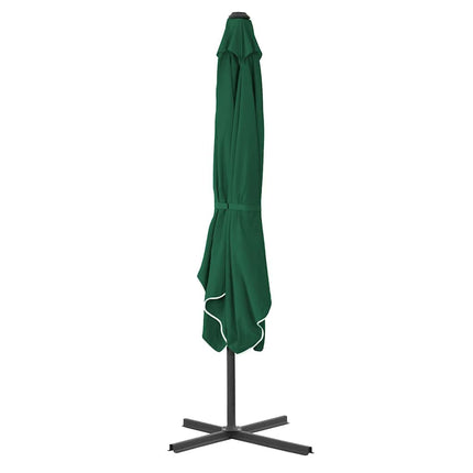 Trädgårdsparasoll med stålstång 250x250 cm grön
