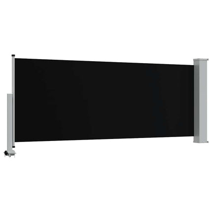 Infällbar sidomarkis 120 x 300 cm svart
