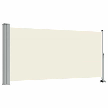 Infällbar sidomarkis 120 x 300 cm gräddvit