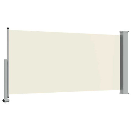 Infällbar sidomarkis 120 x 300 cm gräddvit