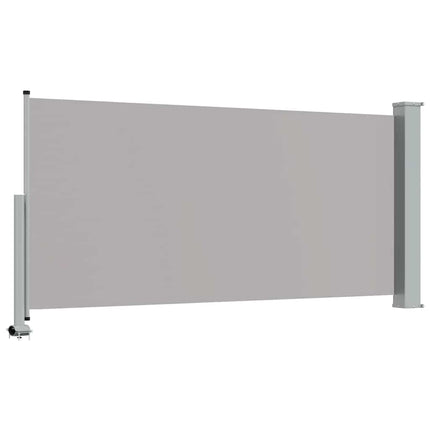 Infällbar sidomarkis 120 x 300 cm grå
