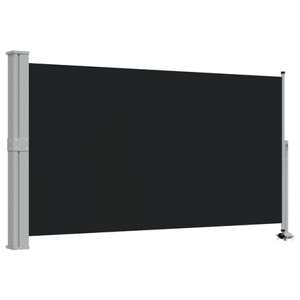 Infällbar sidomarkis 140 x 300 cm svart