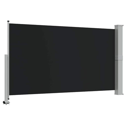 Infällbar sidomarkis 140 x 300 cm svart