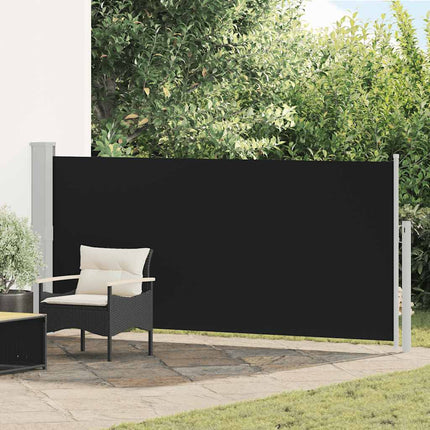 Infällbar sidomarkis 140 x 300 cm svart