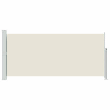 Infällbar sidomarkis 140 x 314 cm gräddvit